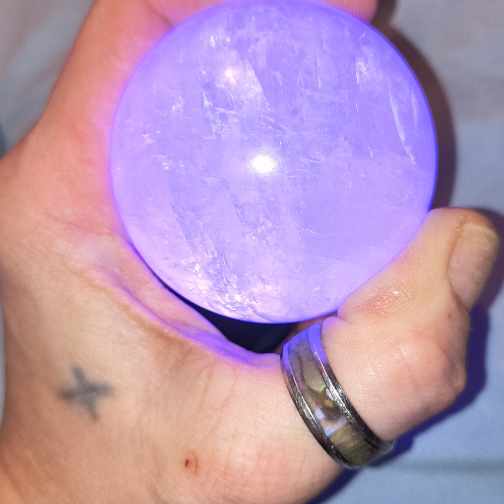 Glowing Purple Crystal Sphere
